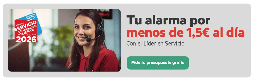 pide tu presupuesto para alarma por menos de 1,5 euros al día