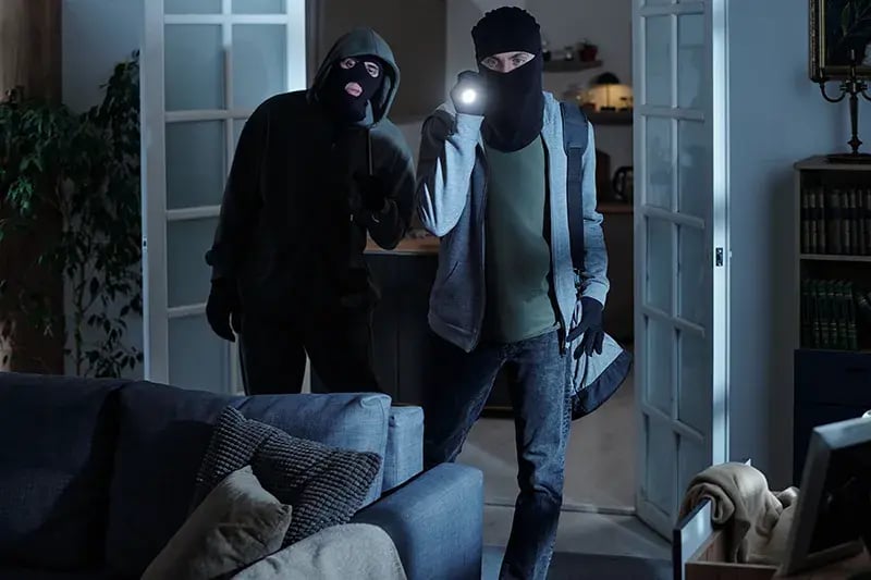 Ladrones buscando dinero escondido en el hogar