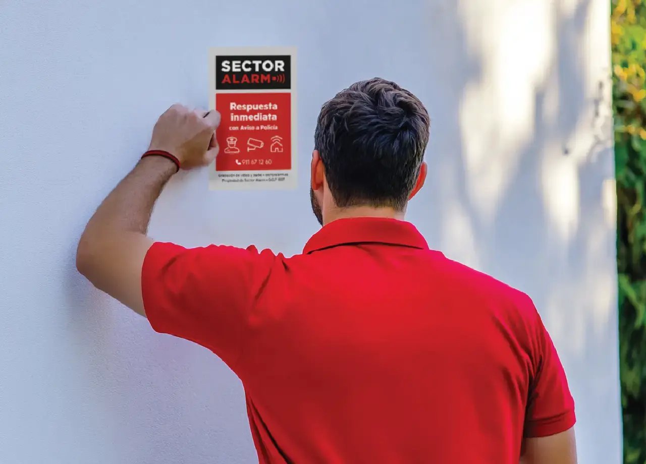 prevenir la okupación poniendo una placa de sector alarm