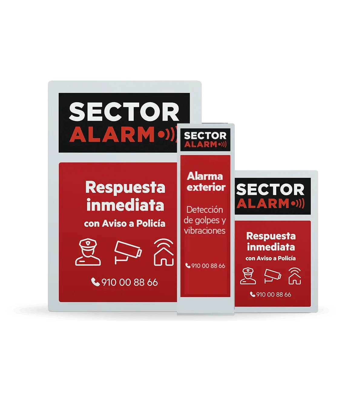 Placas y adhesivos de alarma