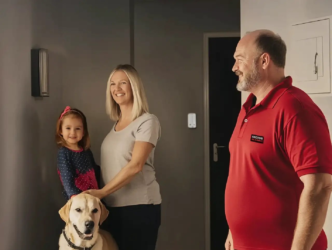 Familia feliz tras evitar una okupación