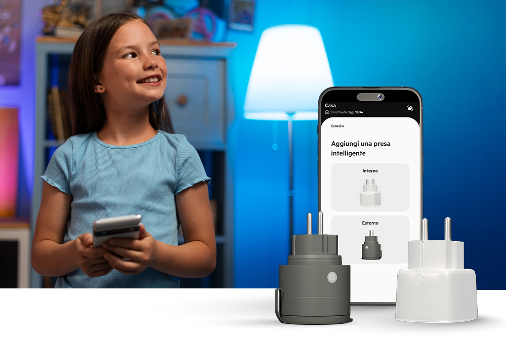 Una vida más inteligente, perfectamente conectada: nuestros clientes pueden añadir enchufes inteligentes directamente en la aplicación.