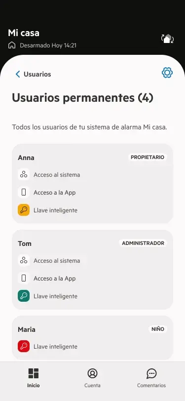 Gestión de usuarios