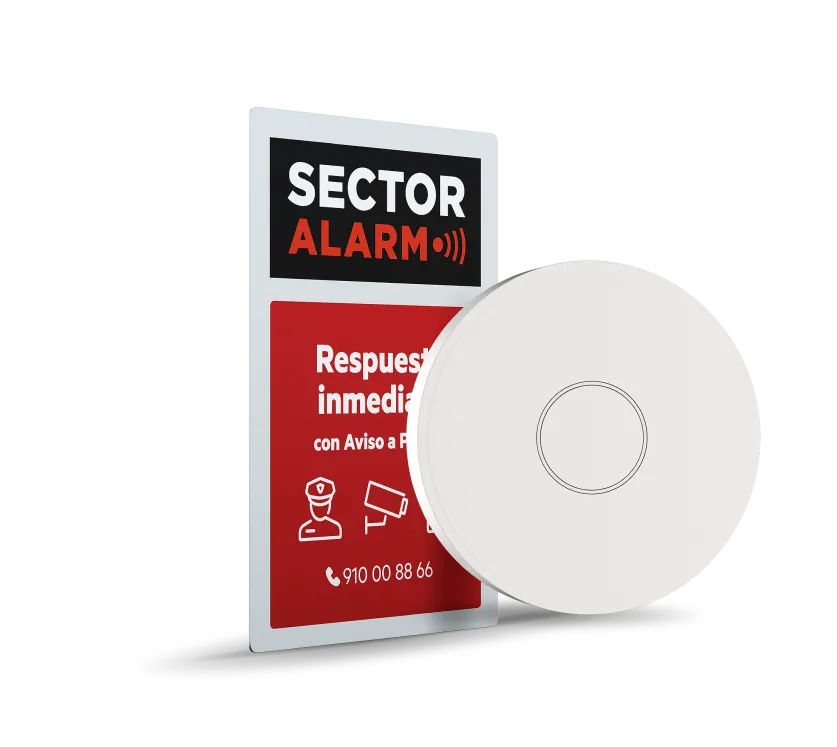 Detector de humo conectado 24/7, incluido en todos nuestros sistemas