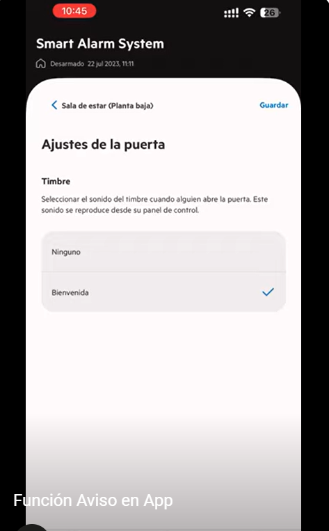 configura en la App la función de aviso de apertura de puertas y ventanas en tu sistema de alarma