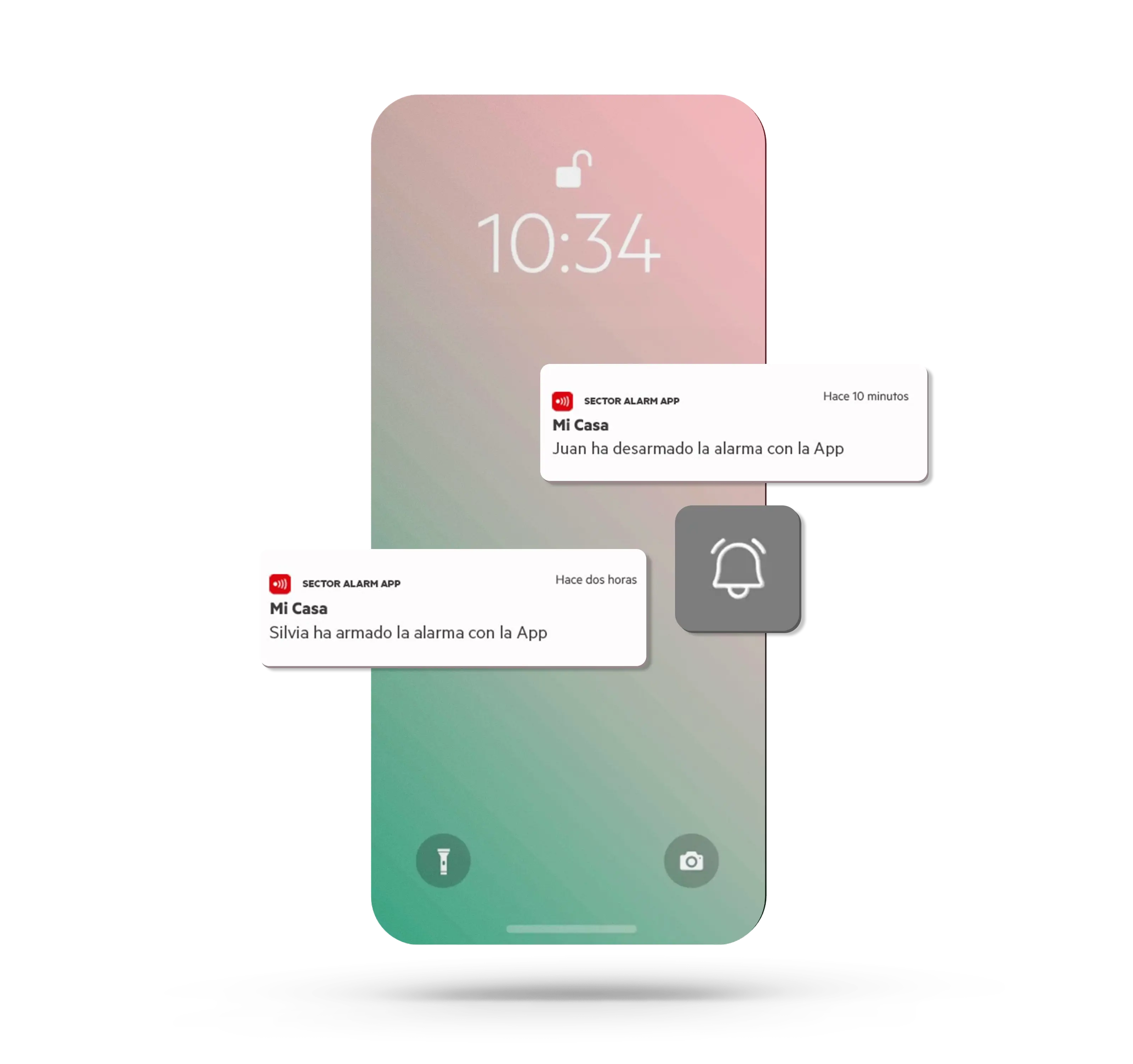 Alertas en tiempo real sector alarm app